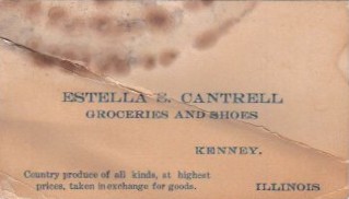 Cantrell Grocery Business Card.