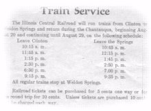 Illustration of Train Schedule.