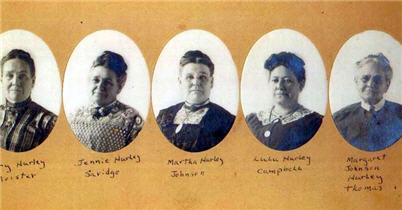 Picture of Mary, Jennie, Matha, Lulu and Margaret Hurley.