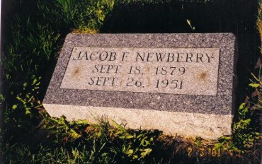 Picture of Jacob Newberry Tombstone.
