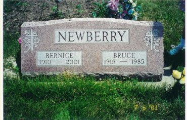 Picture of Newberry Family Tombstone.